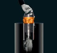 Push button bin emptying